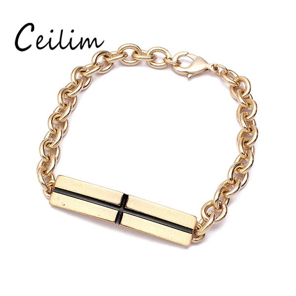 new alloy cross bracelets jewelry silver gold plating chain bracelet for women 2018 new fashion jewelry gifts daily, Black
new alloy cross bracelets jewelry silver gold plating chain bracelet for women 2018 new fashion jewelry gifts daily, Black