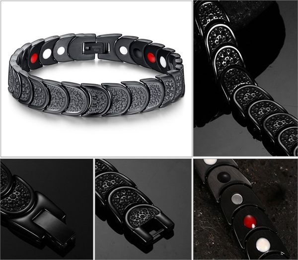 22.5cm fashion 4 in1 men stainless steel black bracelet magnetic germanium ion infrared energy health bangle bracelet for men jewelry b820s
22.5cm fashion 4 in1 men stainless steel black bracelet magnetic germanium ion infrared energy health bangle bracelet for men jewelry b820s