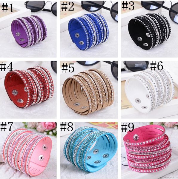 9 colors new leather tennis bracelet multilayer leather bracelet christmas gift charm bracelets vintage jewelry for women, Golden;silver
9 colors new leather tennis bracelet multilayer leather bracelet christmas gift charm bracelets vintage jewelry for women, Golden;silver