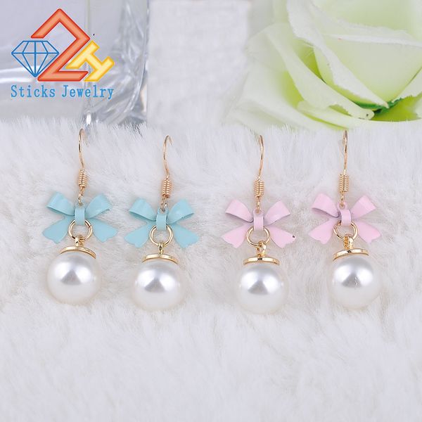 High Quality Delicate Gold Color Pink Drops of Oil Butterfly Bow Knot Pearl Dangle Earring for Women, Silver
High Quality Delicate Gold Color Pink Drops of Oil Butterfly Bow Knot Pearl Dangle Earring for Women, Silver
