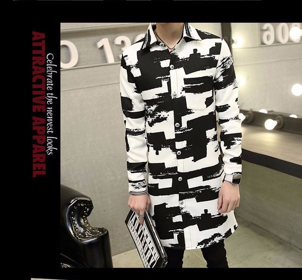 2016 autumn winter overcoat mens fashion mens trench coat men casual printed trench coat men slim fit outerwear, Tan;black
2016 autumn winter overcoat mens fashion mens trench coat men casual printed trench coat men slim fit outerwear, Tan;black