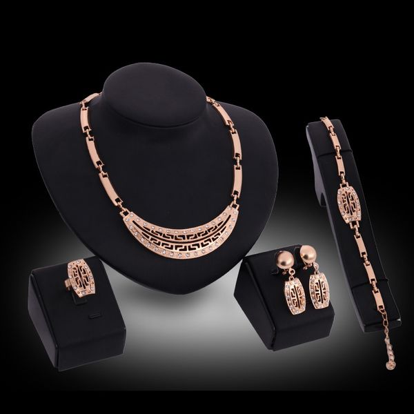 ring necklace earrings bracelet jewelry set fashion exquisite rhinestone 18k gold plated alloy 4-piece set party jewelry wholesale js192, Slivery;golden
ring necklace earrings bracelet jewelry set fashion exquisite rhinestone 18k gold plated alloy 4-piece set party jewelry wholesale js192, Slivery;golden