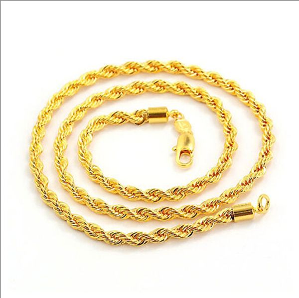 fast simple fashion, men's 18k gold necklace explosion models 23.6 twisted rope knotted link chain jewelry, Silver
fast simple fashion, men's 18k gold necklace explosion models 23.6 twisted rope knotted link chain jewelry, Silver