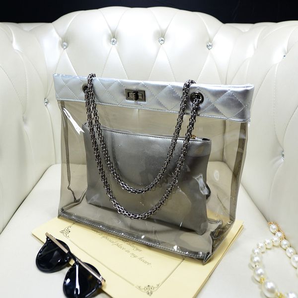 Wholesale-Transparent Tote Bag Women's Handbag Crystal Large Beach Bags Candy Color Jelly Bags Girls Waterproof Big Shoulder Summer Bags
Wholesale-Transparent Tote Bag Women's Handbag Crystal Large Beach Bags Candy Color Jelly Bags Girls Waterproof Big Shoulder Summer Bags