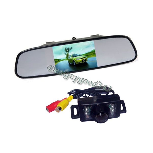 4.3" lcd mirror monitor + waterproof 7 ir car rear view reverse backup camera 5pcs/lot
4.3" lcd mirror monitor + waterproof 7 ir car rear view reverse backup camera 5pcs/lot