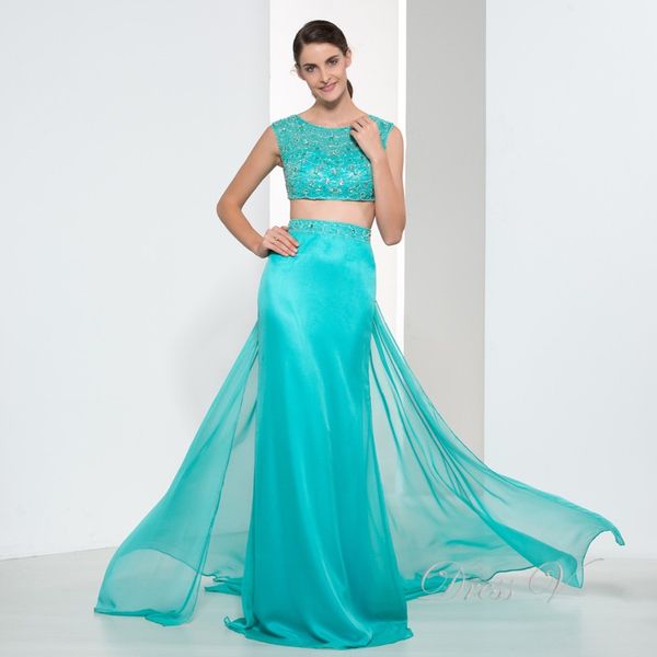 2019 Newest Two-piece Prom Dresses Fancy Beaded Crop Chiffon Top Jewel Sleeveless Neckline Evening Dresses Party dresses Robe de soiree
2019 Newest Two-piece Prom Dresses Fancy Beaded Crop Chiffon Top Jewel Sleeveless Neckline Evening Dresses Party dresses Robe de soiree
