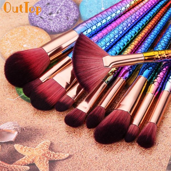 colorful mermaid makeup brushes soft hair foundation blusher powder eye shadow brush tools kits 170331 10pcs/set/lot
colorful mermaid makeup brushes soft hair foundation blusher powder eye shadow brush tools kits 170331 10pcs/set/lot
