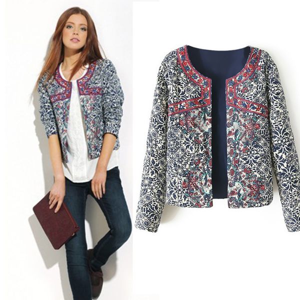 wholesale- autumn new 2016 spring women outerwear vintage women lady ethnic floral print embroidered short jacket slim coat, Black;brown
wholesale- autumn new 2016 spring women outerwear vintage women lady ethnic floral print embroidered short jacket slim coat, Black;brown