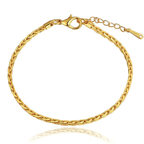 fashion women men 18k gold plated link chain bracelet preparation pretty cool accessories for women classic wedding gift b096, Black
fashion women men 18k gold plated link chain bracelet preparation pretty cool accessories for women classic wedding gift b096, Black