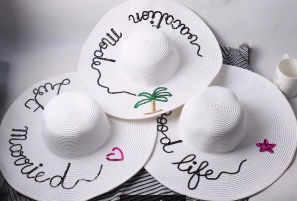 wholesale- women large summer straw hat beach hat sequins letter "off duty" handmade fashion hat, Blue;gray
wholesale- women large summer straw hat beach hat sequins letter "off duty" handmade fashion hat, Blue;gray