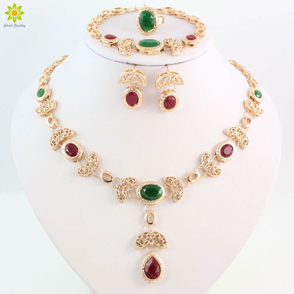 new arrival green red rhinestone water drop shape necklace earrings sets gold plated women party jewelry sets accessories, Slivery;golden
new arrival green red rhinestone water drop shape necklace earrings sets gold plated women party jewelry sets accessories, Slivery;golden