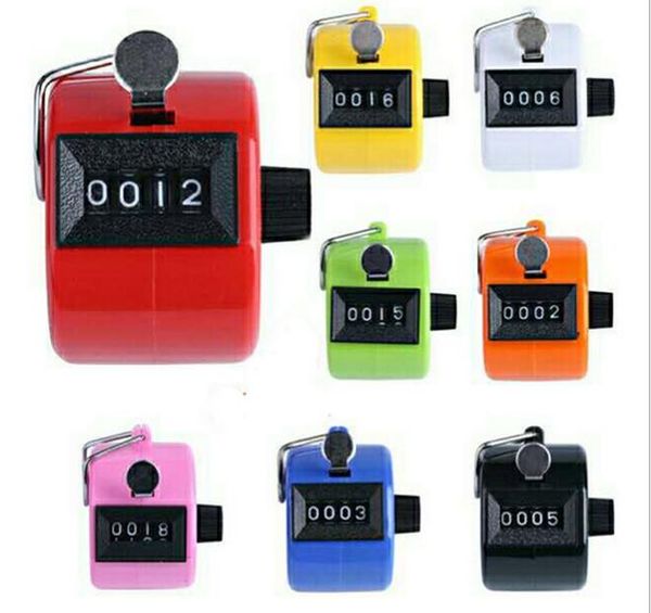 популярные цифровые ручной подсчет кликер счетчик 4-значный номер кликер гольф хром