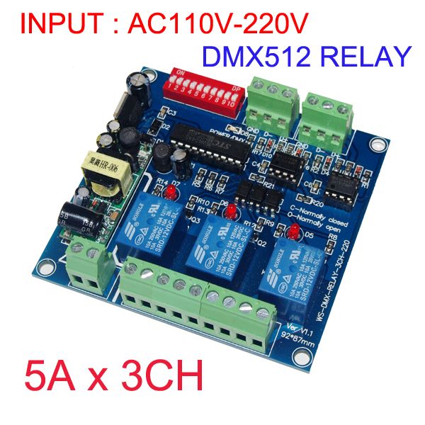 3CH dmx512 relay controller board, AC110-220V , DMX512 relay ,DMX 512 relay swicth
3CH dmx512 relay controller board, AC110-220V , DMX512 relay ,DMX 512 relay swicth
