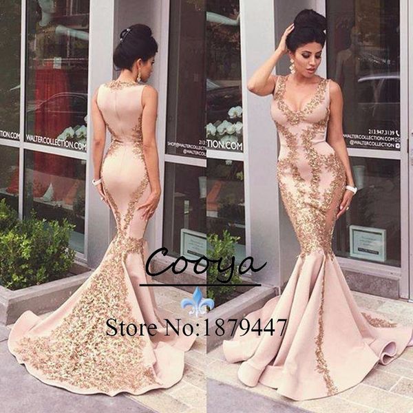 Fast Shipping Long Mermaid Evening Dresses 2019 Luxury Gold Appliques Sexy V neck Floor Length Plus Size Evening Gown
Fast Shipping Long Mermaid Evening Dresses 2019 Luxury Gold Appliques Sexy V neck Floor Length Plus Size Evening Gown