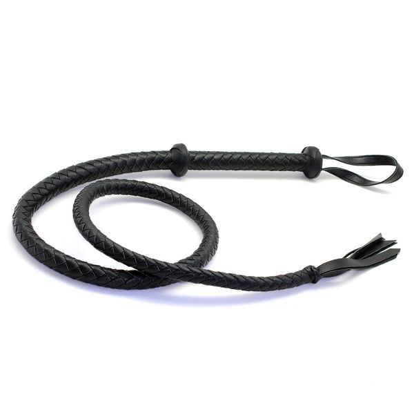 black pu faux leather handmade bull whip,flirting spanking horse flogger, fetish bondage erotic toy whip for couple slave game 
black pu faux leather handmade bull whip,flirting spanking horse flogger, fetish bondage erotic toy whip for couple slave game
