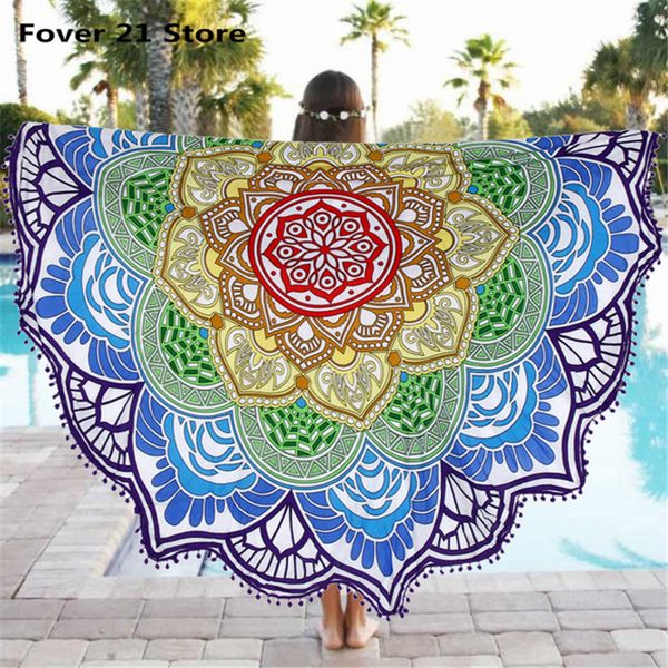 wholesale-new large printed round beach towels mandala bedspread decor mat circle beach towel serviette de plage wholesale, Blue;gray
wholesale-new large printed round beach towels mandala bedspread decor mat circle beach towel serviette de plage wholesale, Blue;gray