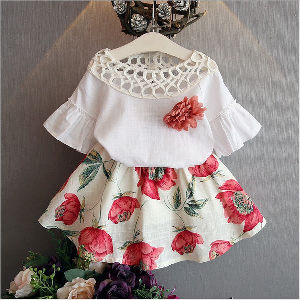 Free shipping 2018 cute white butterfly sleeve pullover tops & printed flower skirt set children clothes summer sets baby girl child 2pcs
Free shipping 2018 cute white butterfly sleeve pullover tops & printed flower skirt set children clothes summer sets baby girl child 2pcs