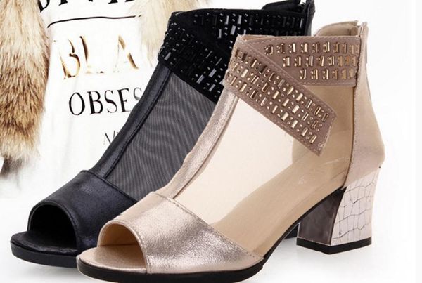 special offer genuine brand shoes 2016 new summer sandals with big yards with coarse fish mouth shoes leather boots net, Black
special offer genuine brand shoes 2016 new summer sandals with big yards with coarse fish mouth shoes leather boots net, Black