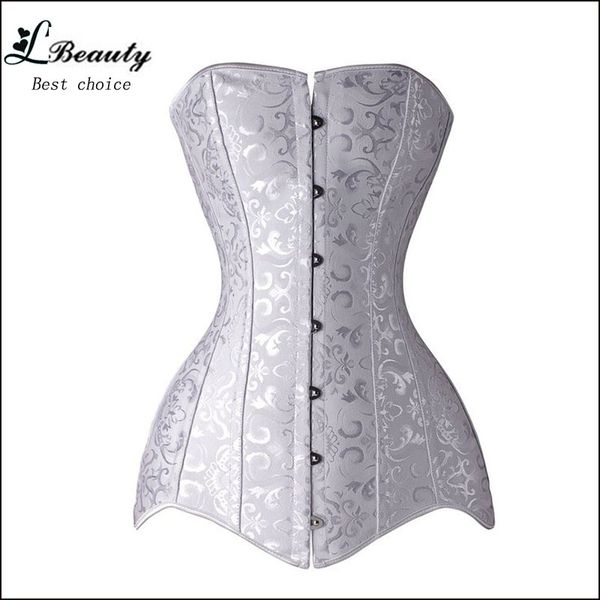 wholesale-long line corset 12 steel boned overbust long torso waist training corset white embroidery tummy control outside waist cincher-0, Black;white
wholesale-long line corset 12 steel boned overbust long torso waist training corset white embroidery tummy control outside waist cincher-0, Black;white