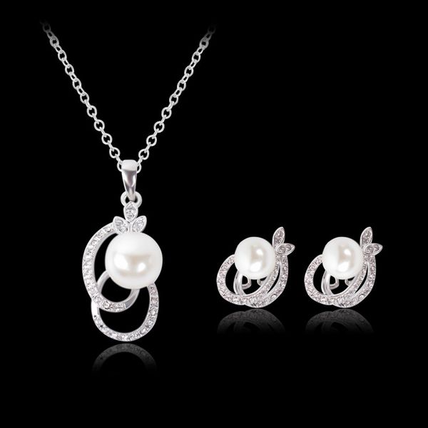 necklace earrings jewelry set high grade luxury elegant women rhinestone & pearl white gold plated party jewelry 2-piece set wholesale js243, Silver
necklace earrings jewelry set high grade luxury elegant women rhinestone & pearl white gold plated party jewelry 2-piece set wholesale js243, Silver
