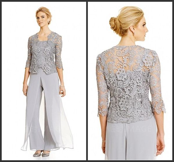 silver chiffon mother's pant suits with lace jacket women lady evening dress wedding party gown elegant mother of the bride pant suits, Black;red
silver chiffon mother's pant suits with lace jacket women lady evening dress wedding party gown elegant mother of the bride pant suits, Black;red