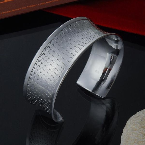 factory direct wholesale 925 sterling silver bangle bracelet smooth concave coarse grid fashion silver bracelet, Black
factory direct wholesale 925 sterling silver bangle bracelet smooth concave coarse grid fashion silver bracelet, Black