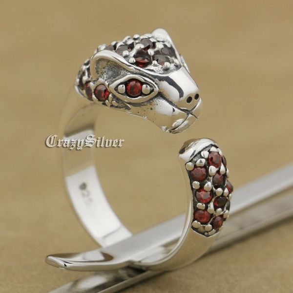 925 sterling silver red cz stones cheetah biker rocker punk ring 9t006 us size #6.0 to #7.5, Golden;silver
925 sterling silver red cz stones cheetah biker rocker punk ring 9t006 us size #6.0 to #7.5, Golden;silver