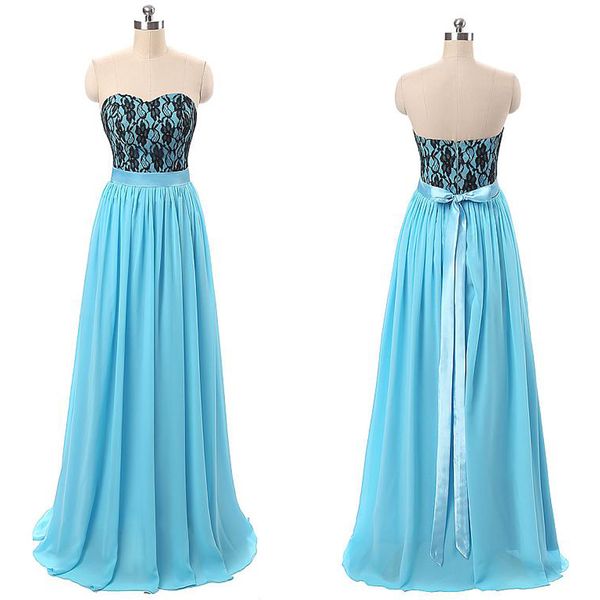 elegant chiffon & lace sweetheart neckline a-line prom dresses floor length long evening dress formal gowns vestido de baile longo, Black 
elegant chiffon & lace sweetheart neckline a-line prom dresses floor length long evening dress formal gowns vestido de baile longo, Black