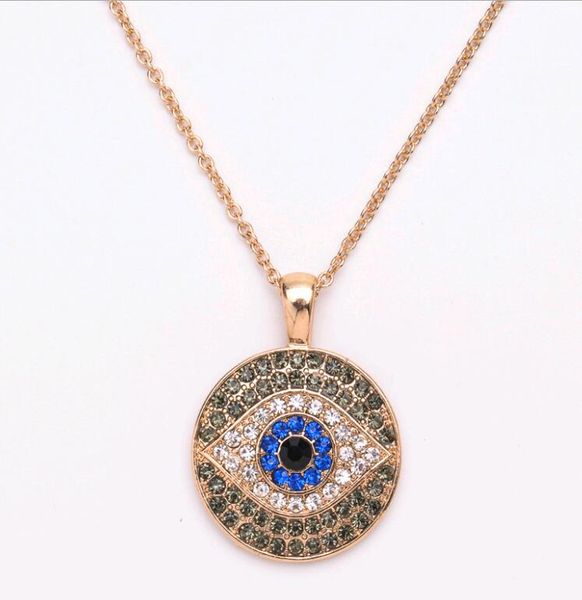 wholesale evil eye pendant necklace pave rhinestones czech diamond turkish blue eye european american sweater chain jewelry, Silver
wholesale evil eye pendant necklace pave rhinestones czech diamond turkish blue eye european american sweater chain jewelry, Silver