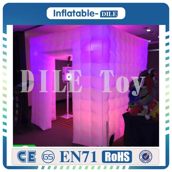 New Style Factory Price 3.5x3x3m Led Wedding Party Inflatable P Booth /inflatable P Booth Tent For Sale