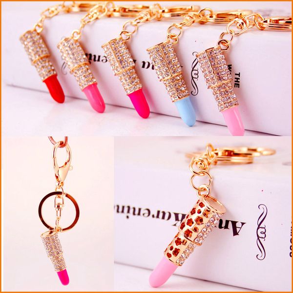 (5 Colors) Lipstick Makeup Keyring Rhinestone Purse Bag Charm Pendant Keychain Christmas Gift for Girl Woman Lady
(5 Colors) Lipstick Makeup Keyring Rhinestone Purse Bag Charm Pendant Keychain Christmas Gift for Girl Woman Lady