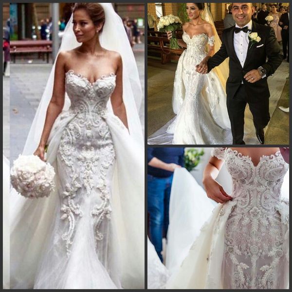 2021 mermaid modest bohemian crystal country wedding dresses with detachable skirt real p bridal gowns, White
2021 mermaid modest bohemian crystal country wedding dresses with detachable skirt real p bridal gowns, White