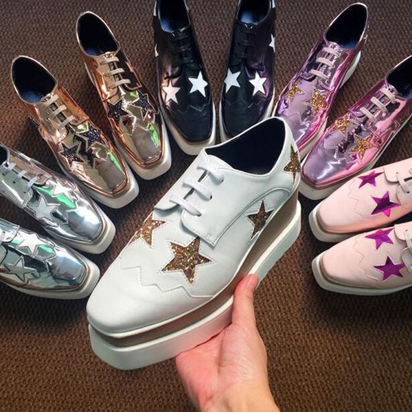 Italian Brand Stella Elyse Women Oxford Shoes McCartney Stars Outsole Platform Sneakers Thick Bottom Flats Leather Wedges Shoes 31 Colors
Italian Brand Stella Elyse Women Oxford Shoes McCartney Stars Outsole Platform Sneakers Thick Bottom Flats Leather Wedges Shoes 31 Colors