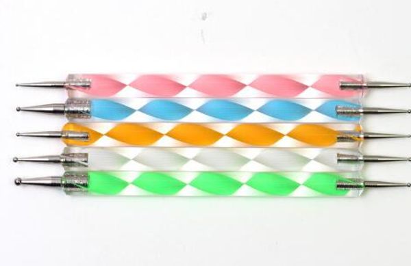 5pcs set 2-way dotting pen marbleizing painting tool nail art, Silver 
5pcs set 2-way dotting pen marbleizing painting tool nail art, Silver