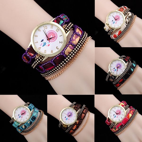 2016 new women's casual vintage multilayer wristwatch weave wrap rivet leather bracelet wrist watch 6 colors wholesale ing, Slivery;brown
2016 new women's casual vintage multilayer wristwatch weave wrap rivet leather bracelet wrist watch 6 colors wholesale ing, Slivery;brown