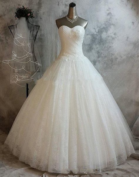 romantic sweetheart tulle ball gown wedding dress with appliques 2017 floor length bridal gowns lace up, White
romantic sweetheart tulle ball gown wedding dress with appliques 2017 floor length bridal gowns lace up, White