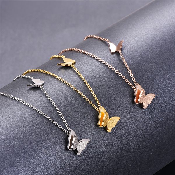 martick 316l stainless steel gold-color butterfly pendant necklace link chain scrub necklace for women p50, Silver
martick 316l stainless steel gold-color butterfly pendant necklace link chain scrub necklace for women p50, Silver