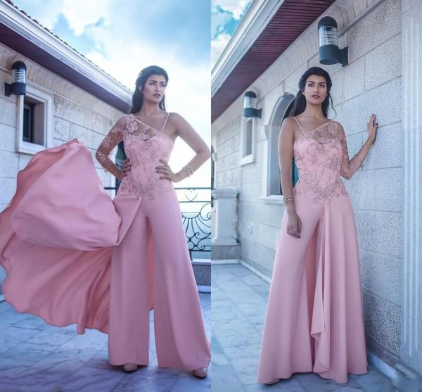 arabic formal dresses pink evening wear one-shoulder long sleeve chiffon prom gowns appliqued vintage long pants, Black;red
arabic formal dresses pink evening wear one-shoulder long sleeve chiffon prom gowns appliqued vintage long pants, Black;red
