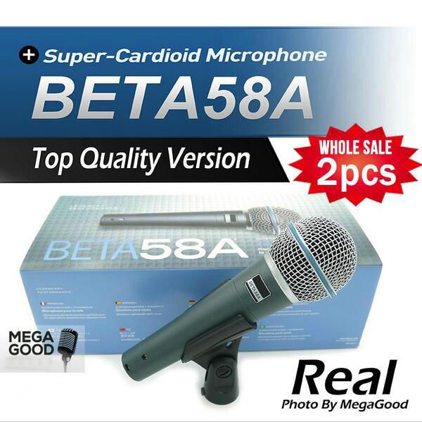 

microfono 2pcs Top Quality Version Beta 58 a Vocal Karaoke Handheld Dynamic Wired Microphone BETA58 Microfone Beta 58 A Mic free mikrafon