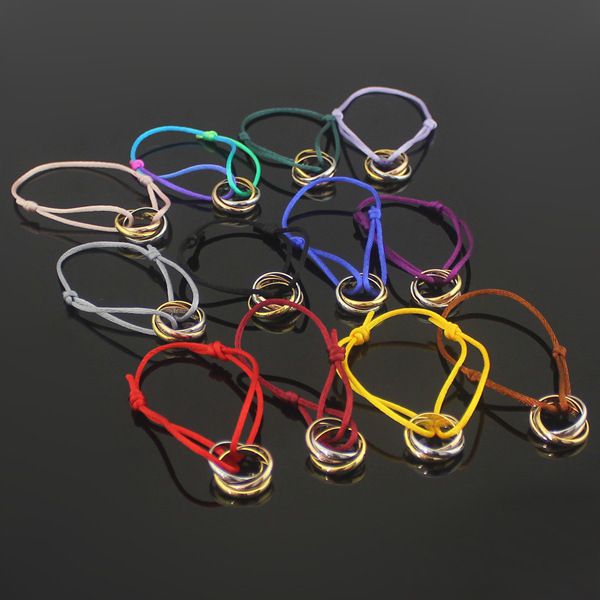 sell titanium steel hand rope love bracelet three ring three color for women men couple jewelry wholesale h bracelet, Black
sell titanium steel hand rope love bracelet three ring three color for women men couple jewelry wholesale h bracelet, Black