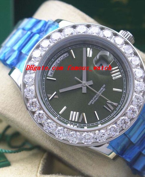 luxury watches roman bigger diamond bezel watch green dial chest 41mm automatic fashion brand mens watch wristwatch, Slivery;brown
luxury watches roman bigger diamond bezel watch green dial chest 41mm automatic fashion brand mens watch wristwatch, Slivery;brown