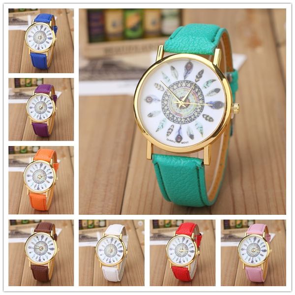 geneva gypsy style feathers women quartz watch wristwatches brand lovers watches women leopard lrint leather casual watch, Slivery;brown
geneva gypsy style feathers women quartz watch wristwatches brand lovers watches women leopard lrint leather casual watch, Slivery;brown