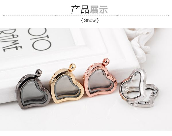 new heart glass floating lockets pendants for diy 4olors living locket magnetic glass floating charm lockets, Silver
new heart glass floating lockets pendants for diy 4olors living locket magnetic glass floating charm lockets, Silver