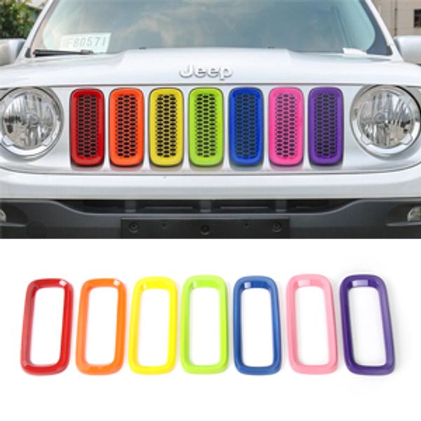 abs multicolor front grilles cover mesh ring decoration cover for jeep renegade 2016-2018 car exterior accessories
abs multicolor front grilles cover mesh ring decoration cover for jeep renegade 2016-2018 car exterior accessories
