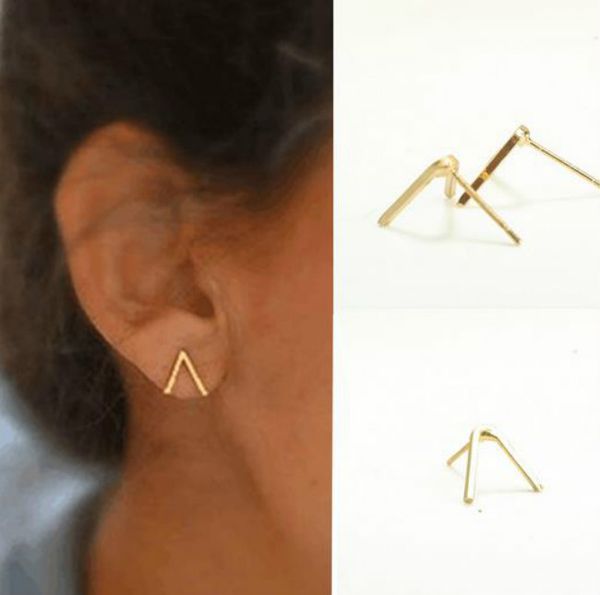 new fashion women jewelry v ear stud piercing earrings alloy free, Golden;silver
new fashion women jewelry v ear stud piercing earrings alloy free, Golden;silver