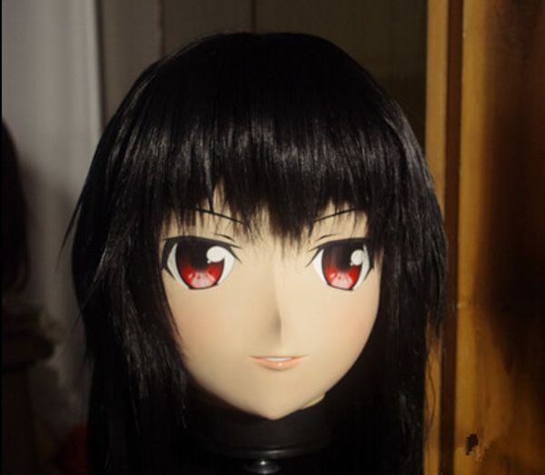 c2-059) handmade japanese kig female silicone rubber face masks cosplay kigurumi mask crossdresser doll kigurumi anime role play, Black;red
c2-059) handmade japanese kig female silicone rubber face masks cosplay kigurumi mask crossdresser doll kigurumi anime role play, Black;red