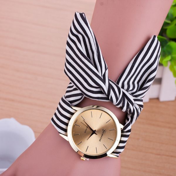 new arrive girls ladies women's watches fashion casual stripe fabric bracelet watch sweet women dress wristwatch, Slivery;brown
new arrive girls ladies women's watches fashion casual stripe fabric bracelet watch sweet women dress wristwatch, Slivery;brown