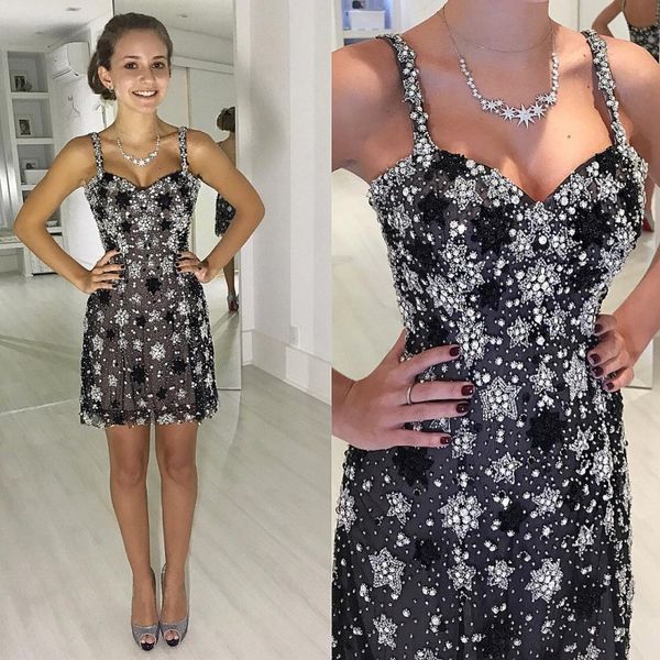 little black cocktail dresses short crystal sequins appliqued a line prom gowns mini formal evening dress
little black cocktail dresses short crystal sequins appliqued a line prom gowns mini formal evening dress