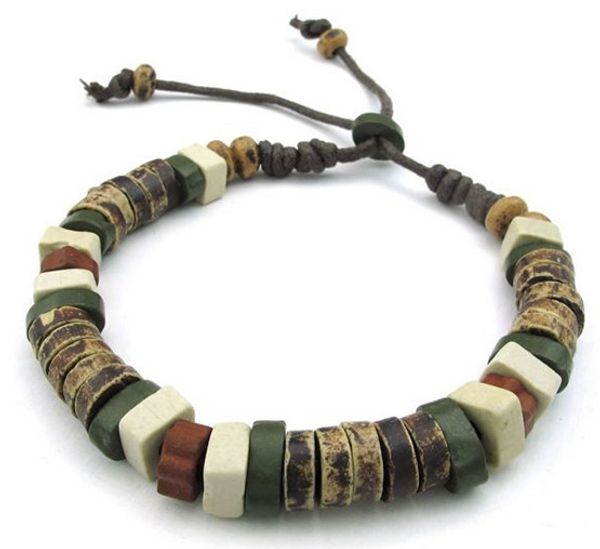 Mens Womens Ceramic Rope Bracelet Tribal Fit 7-9 inch Adjustable Green Brown Drop Shipping
Mens Womens Ceramic Rope Bracelet Tribal Fit 7-9 inch Adjustable Green Brown Drop Shipping