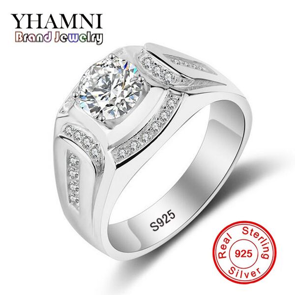 yhamni brand wedding rings for men 925 sterling silver ring cz diamond engagement charm man jewelry ring mjz019, Slivery;golden
yhamni brand wedding rings for men 925 sterling silver ring cz diamond engagement charm man jewelry ring mjz019, Slivery;golden